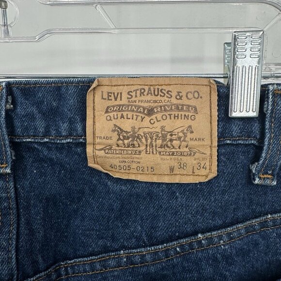 vintage 80s LEVIS jeans tapered 40505-0215 orange tab made in USA 36W 33L - Picture 7 of 11